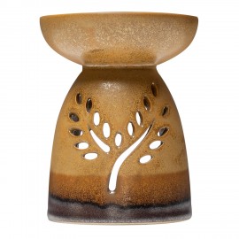 Aromalampa keramická na esenciální oleje BODHI - hnědá