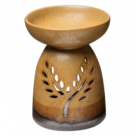 Aromalampa keramická na esenciální oleje BODHI - hnědá
