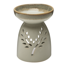 Aromalampa keramická na esenciální oleje BODHI - šedá