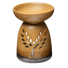 Aromalampa keramická na esenciální oleje BODHI - hnědá