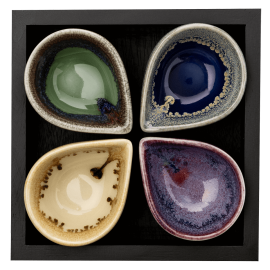 Keramická miska na masážní olej - SET 