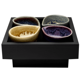 Keramická miska na masážní olej - SET 