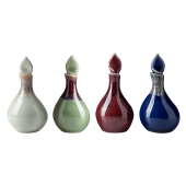 Keramické elegantní flakóny na masážní oleje - SET