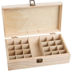 Dřevěná krabice na esenciální oleje